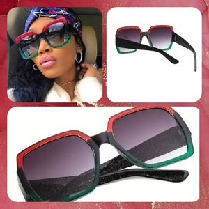 Y2K VIBE EXAGGERATED LARGE COLORBLOCK SUNGLASSES NWOT
